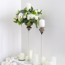 Elegant Glass Candle Holder Clear (12x60cmH)