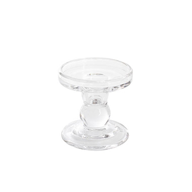 Candelabras - Glass Candle Holder Clear (8.5x8.8cmH)