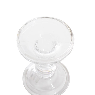 Glass Candle Holder Clear (8.5x11.4cmH)