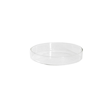 Round Glass Candle Plate Clear (9.5cmx1.75cmH)