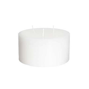 Pillar Candle 3 Wick 80Hr White (15x7.5cmH)