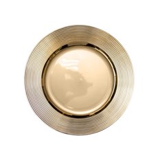 Charger Plates - Charger Plate Ripple (33cmD) Chrome Gold