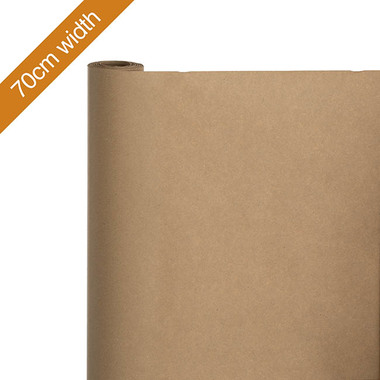 Wrapping Paper Rolls - Wrapping Paper Handi Roll 80gsm Kraft Brown (70cmx25m)