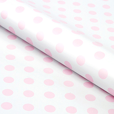 Wrapping Paper Rolls - Wrapping Paper Roll Gloss Baby Pink Dot on White (50cmx50m)