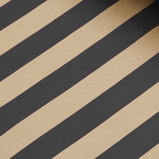Wrapping Paper Counter Roll BoldStripe Kraft Black(50cmx50m)
