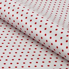 Wrapping Paper Rolls - Wrapping Paper Roll Polka Dots Gloss Red on White (50cmx50m)