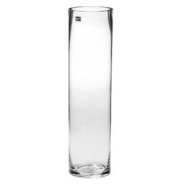  - Glass Cylinder Vase Tall Clear (10Dx60cmH)