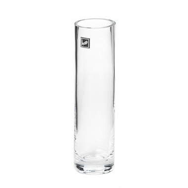 Glass Bud Vases - Glass Cylinder Bud Vase Clear (6Dx22cmH)