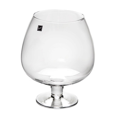 Decorative Glass Vases - Glass Brandy Balloon Vase Clear (15TDx21Dx26cmH)