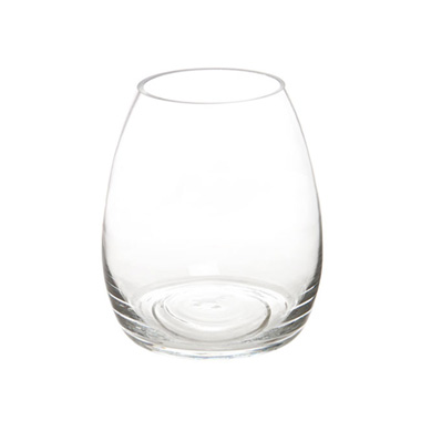 Glass Belly Vase Clear (17.7Dx20cmH)