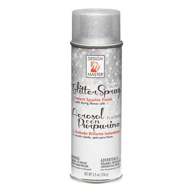 Glitter Spray Paint - Design Master Spray Paint Glitter Silver (156g)