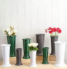 Ideal Flower Display Vase with Base 4L Dark Grey (14x35cmH)