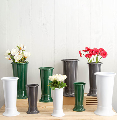 Ideal Flower Display Vase with Base 7L Dark Grey (18x45cmH)