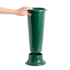 Ideal Flower Display Vase with Base 7L Green (18x45cmH)