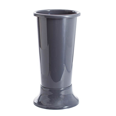 Plastic Flower Vases - Ideal Flower Display Vase with Base 15L Dark Grey (22x50cmH)