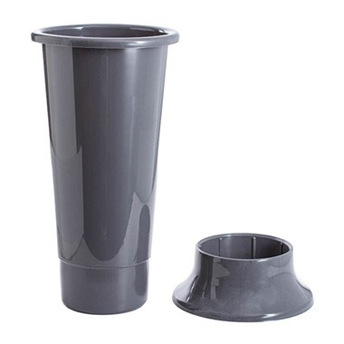 Ideal Flower Display Vase with Base 15L Dark Grey (22x50cmH)