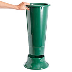 Ideal Flower Display Vase with Base 15L Green (22x50cmH)
