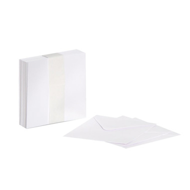 Envelopes - Square Card Envelopes White Pack 50 (11x11cm)