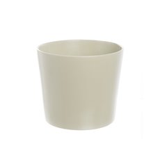 Large Flower Pots & Planters - Ceramic Bravo Pot Medium Gloss Cream (18Dx15cmH)