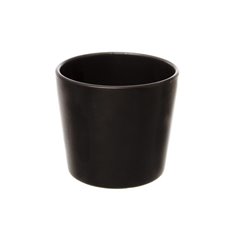 Large Flower Pots & Planters - Ceramic Bravo Pot Medium Matte Black (18Dx15cmH)