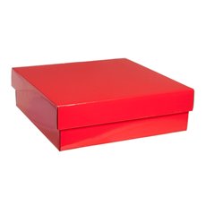 Hamper Boxes - Gourmet Box Square Large Red (28x28x9cmH)