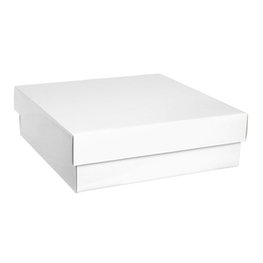 Hamper Boxes - Gourmet Box Square Large White (28x28x9cmH)