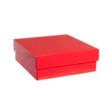 Hamper Boxes - Gourmet Box Square Small Red (24x24x9cmH)