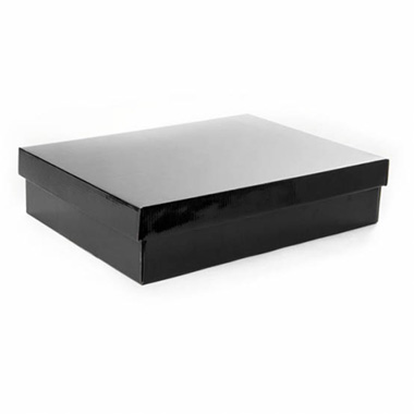 Hamper Boxes - Gourmet Box Rectangle Large Black (40x30x9cmH)