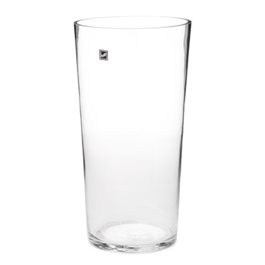 Glass Conical Floral Vase Clear (16Dx35cmH)