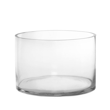 Glass Cylinder Vases - Glass Float Bowl Clylinder Large Clear (24Dx16cmH)