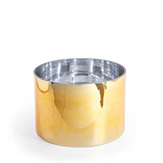 Glass Cylinder Vases - Glass Cylinder Glass Vase Gold (24Dx16cmH)