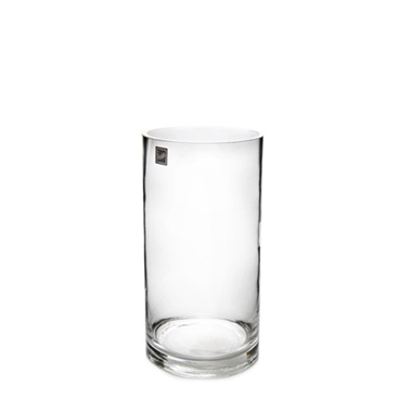 Glass Cylinder Vase Clear (10Dx26cmH)