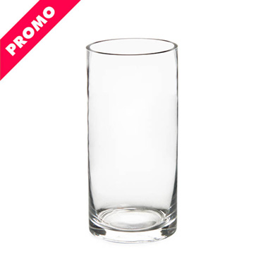 Glass Cylinder Vases - Glass Cylinder Vase Clear (12Dx20cmH) Promo
