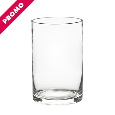Glass Cylinder Vases - Glass Cylinder Vase Clear (15Dx20cmH) Promo