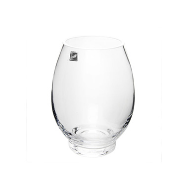 Glass Hurricane Vase Lotus Clear (11x20cmH)