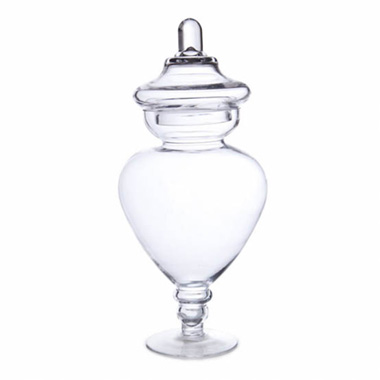 Candy Apothecary Jars - Glass Candy Jar Classic with Lid Clear (13Dx34cmH)