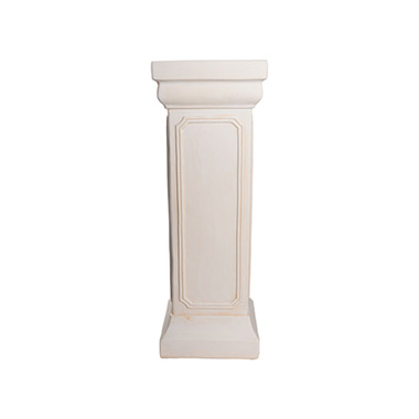 Fibreglass Pedestal Classic Smooth Ivory (26x26x74cmH)