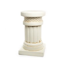 Fibreglass Pedestals - Fibreglass Pedestal Lattice Smooth Ivory (35x59cmH)