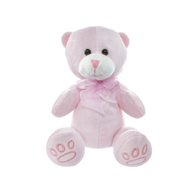 Baby Teddy Bears - Teddy Bear Baby Paw Print Pink (15cmST)