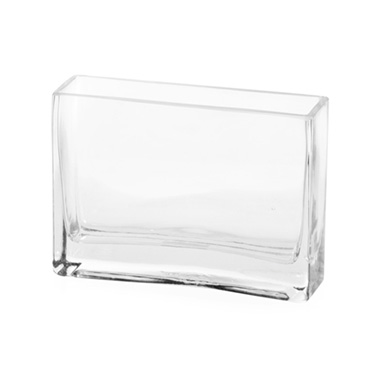 Glass Square Vases - Glass Rectangle Vase Clear (6x18x12cmH)