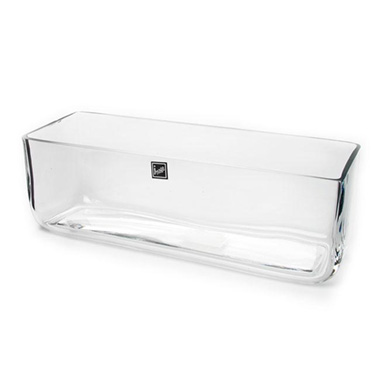 Glass Square Vases - Glass Rectangle Vase Clear (30x10x10cmH)