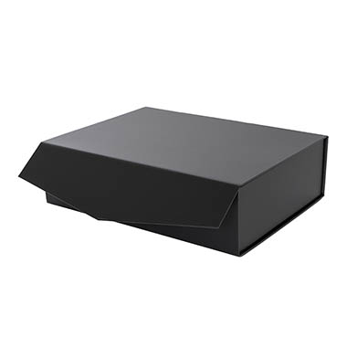 Magnetic Boxes - Regency Hamper Box Magnetic V-Flap Medium Black (32x24x9cmH)