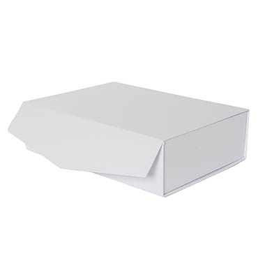 Magnetic Boxes - Regency Hamper Box Magnetic V-Flap Medium White (32x24x9cmH)