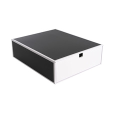 Hamper Gift Drawer Box Large Silhouette Black (42x34x12cmH)