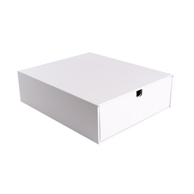 Hamper Gift Drawer Box Large White (42x34x12cmH)
