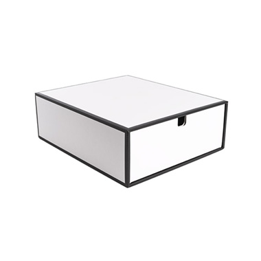 Hamper Boxes - Hamper Gift Drawer Box Medium Silhouette White (36x30x12cmH)