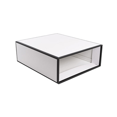 Hamper Gift Drawer Box Medium Silhouette White (36x30x12cmH)