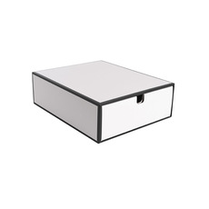 Hamper Boxes - Hamper Gift Drawer Box Small Silhouette White (32x26x10cmH)