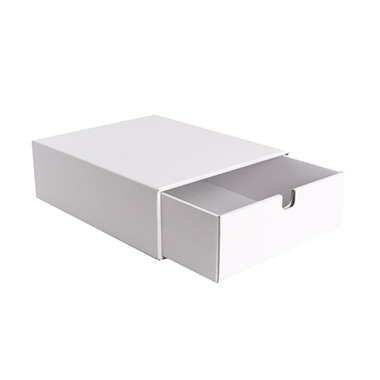 Hamper Gift Drawer Box Small White (32x26x10cmH)