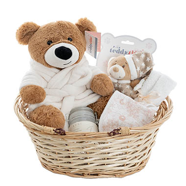 Baby Hampers - Teddy Bear Myles Gift Baby Hamper Brown